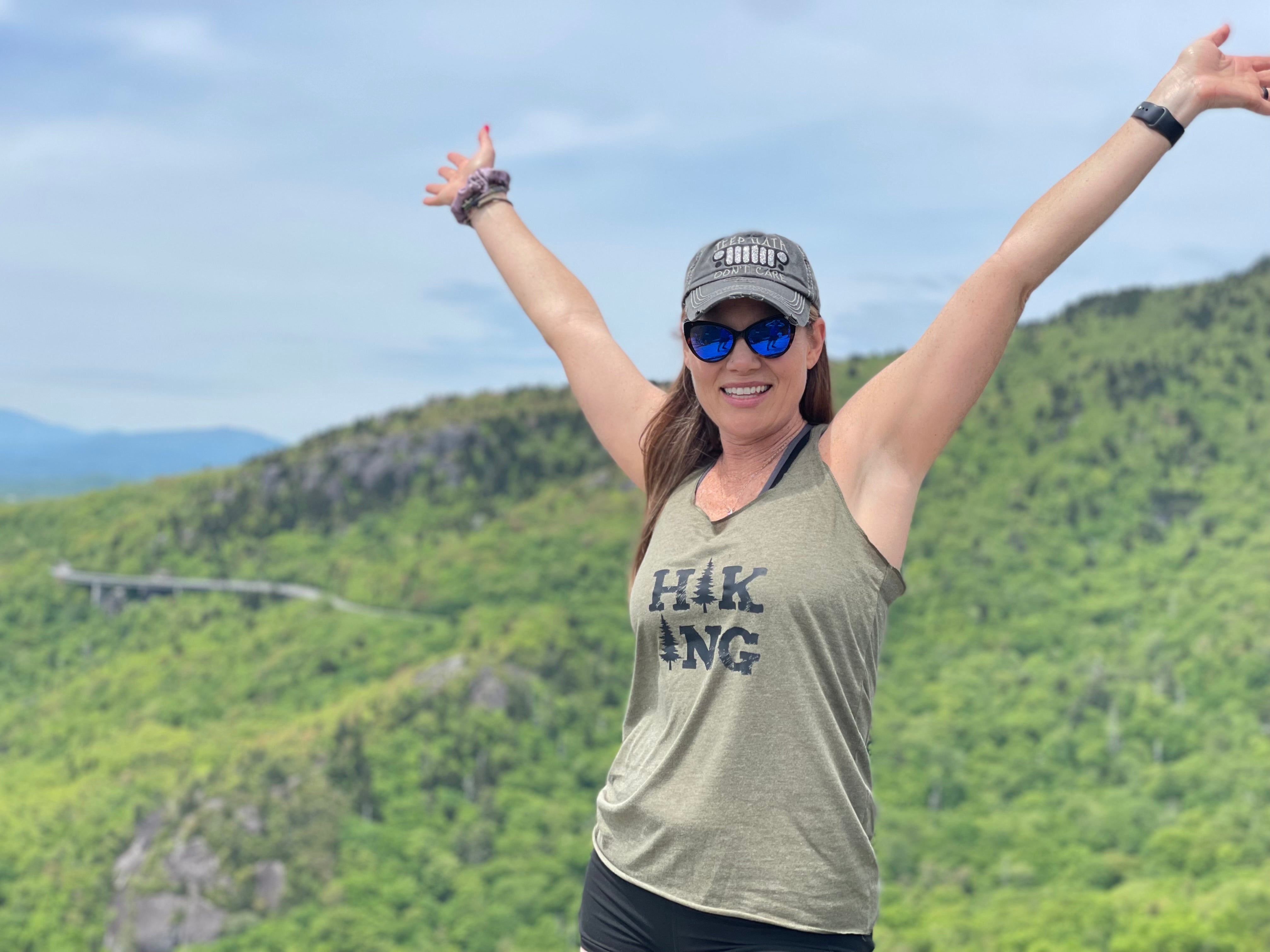 HIKING - racer back tank top military green