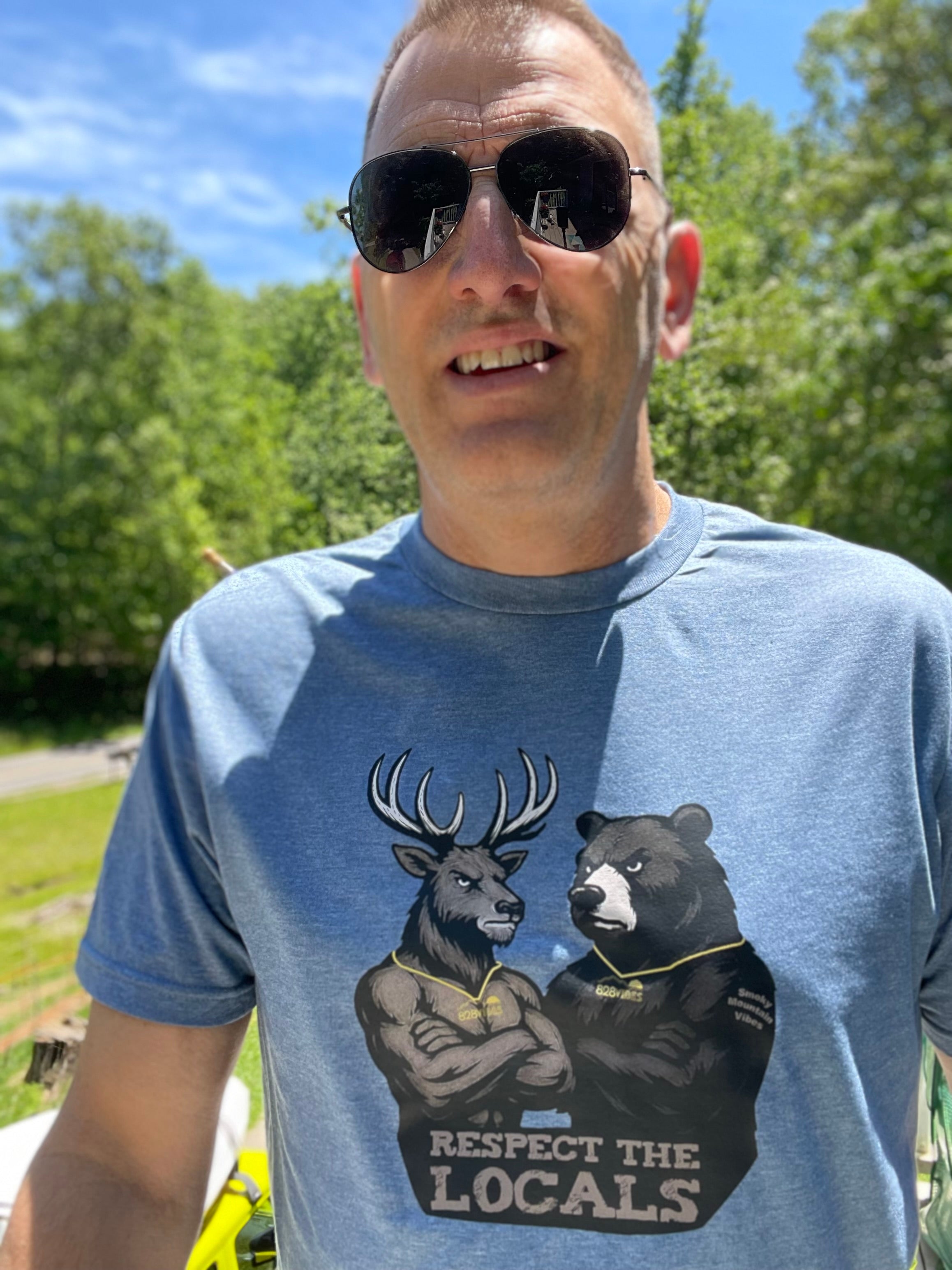 Respect The Locals - Deer and Bear - Short Sleeve Tee
