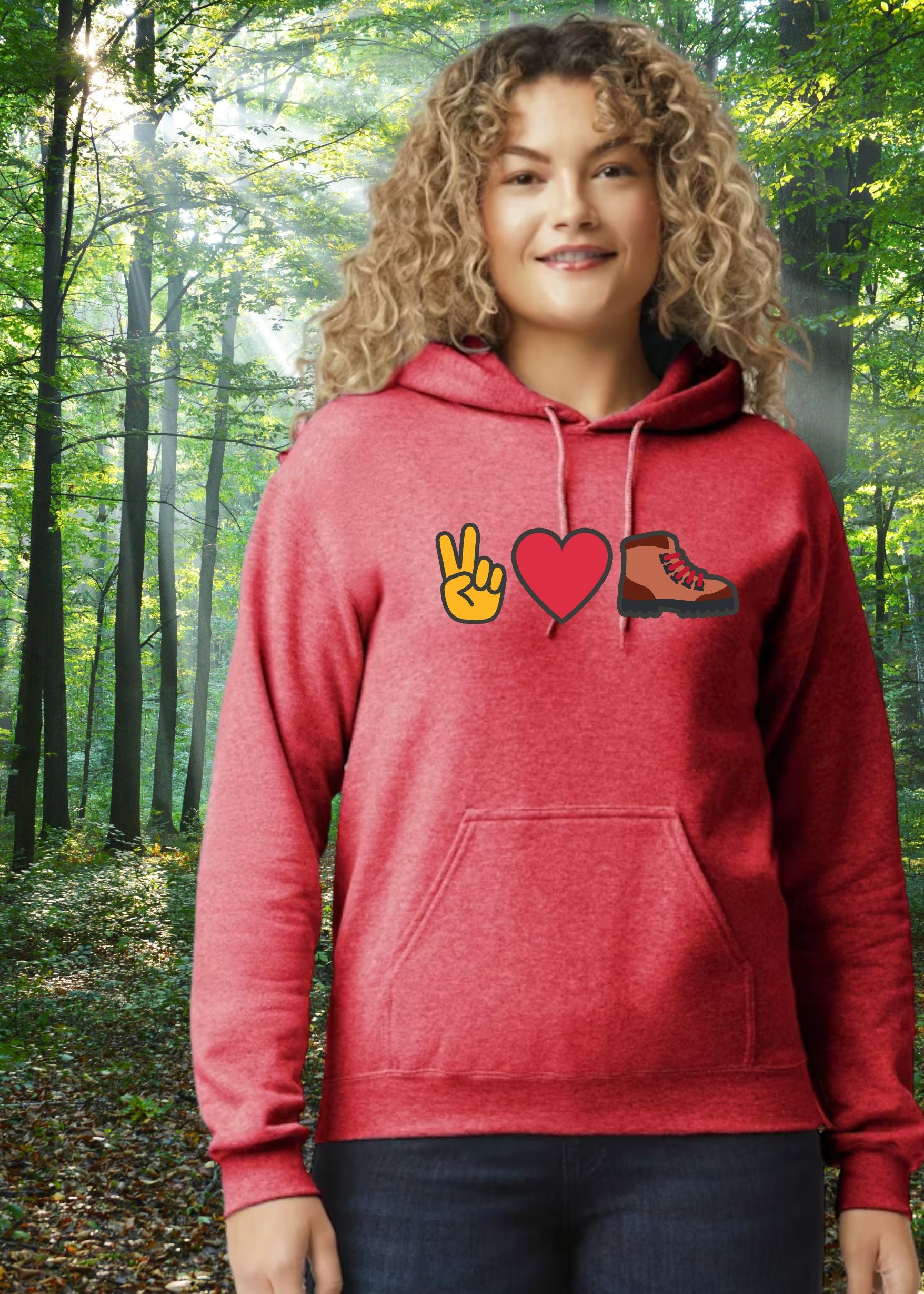 Peace Love and Hiking Hoodie - Smoky Mountain Vibes