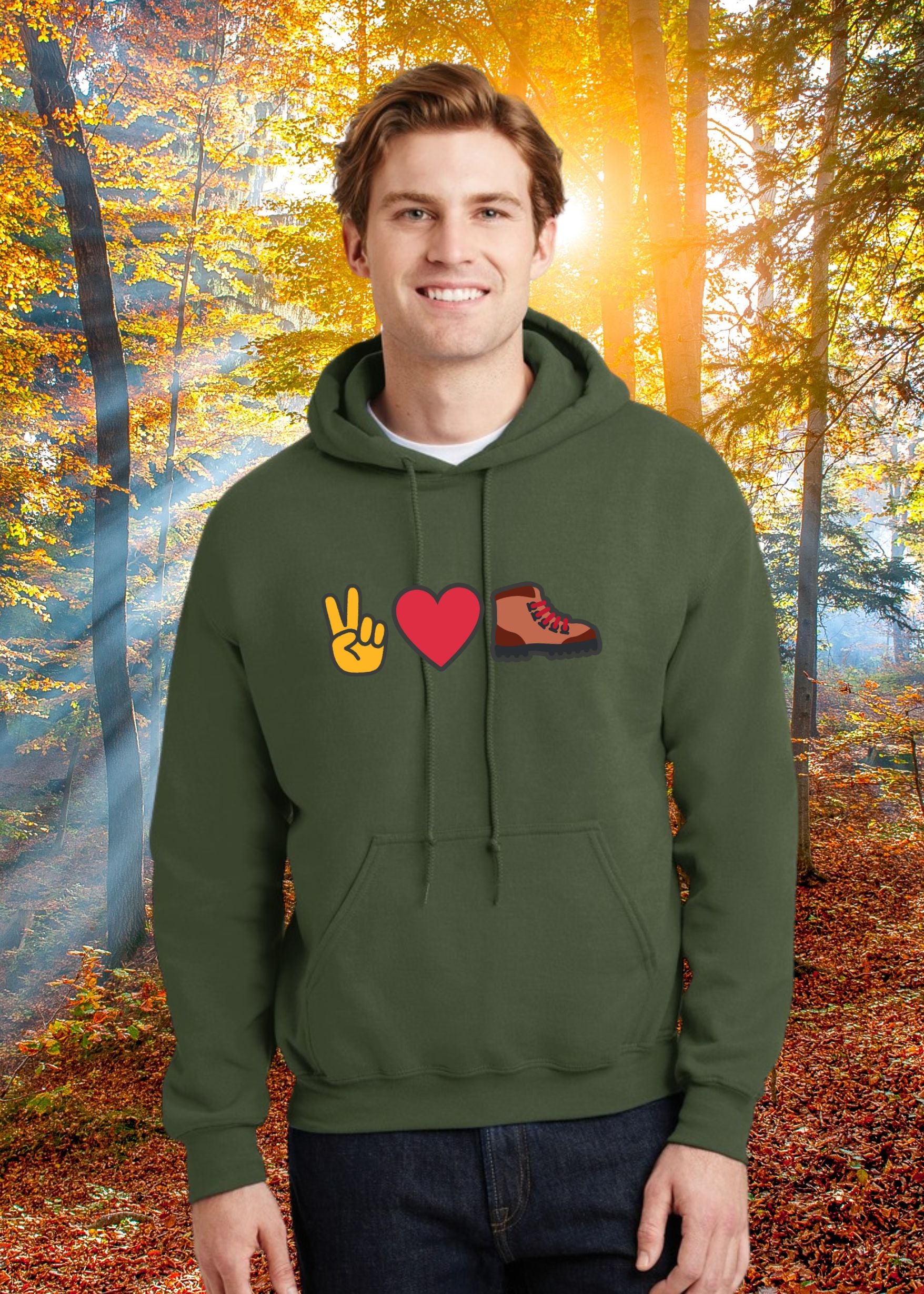 Peace Love and Hiking Hoodie - Smoky Mountain Vibes