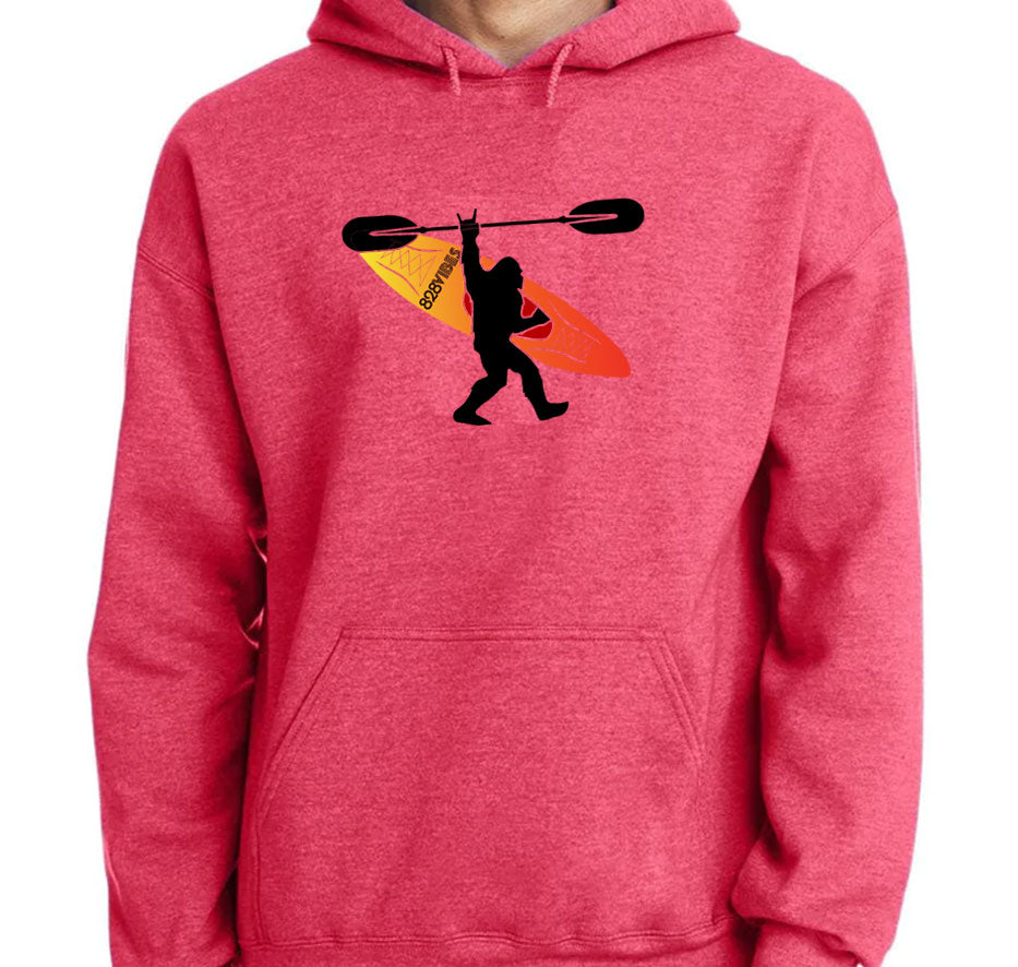 Bigfoot and a Kayak Hoodie - Gildan G185 Adult Heavy Blend