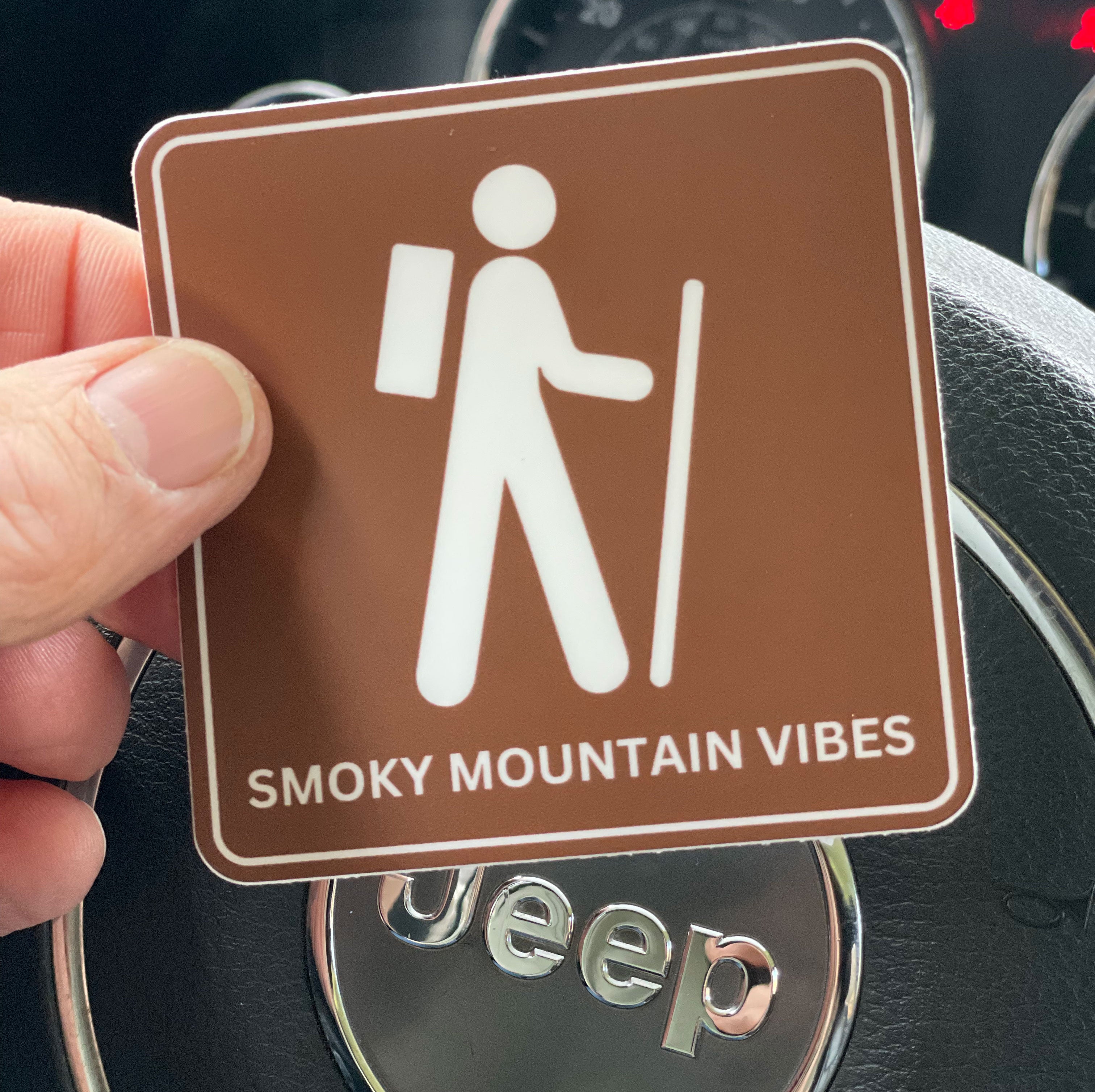 Hiking - Smoky Mountain Vibes 3x3 in sticker