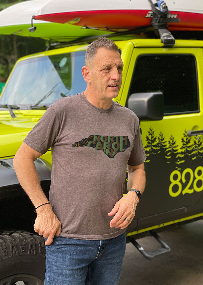 north carolina tshirt macchiato short sleeve nc mountains tshirt