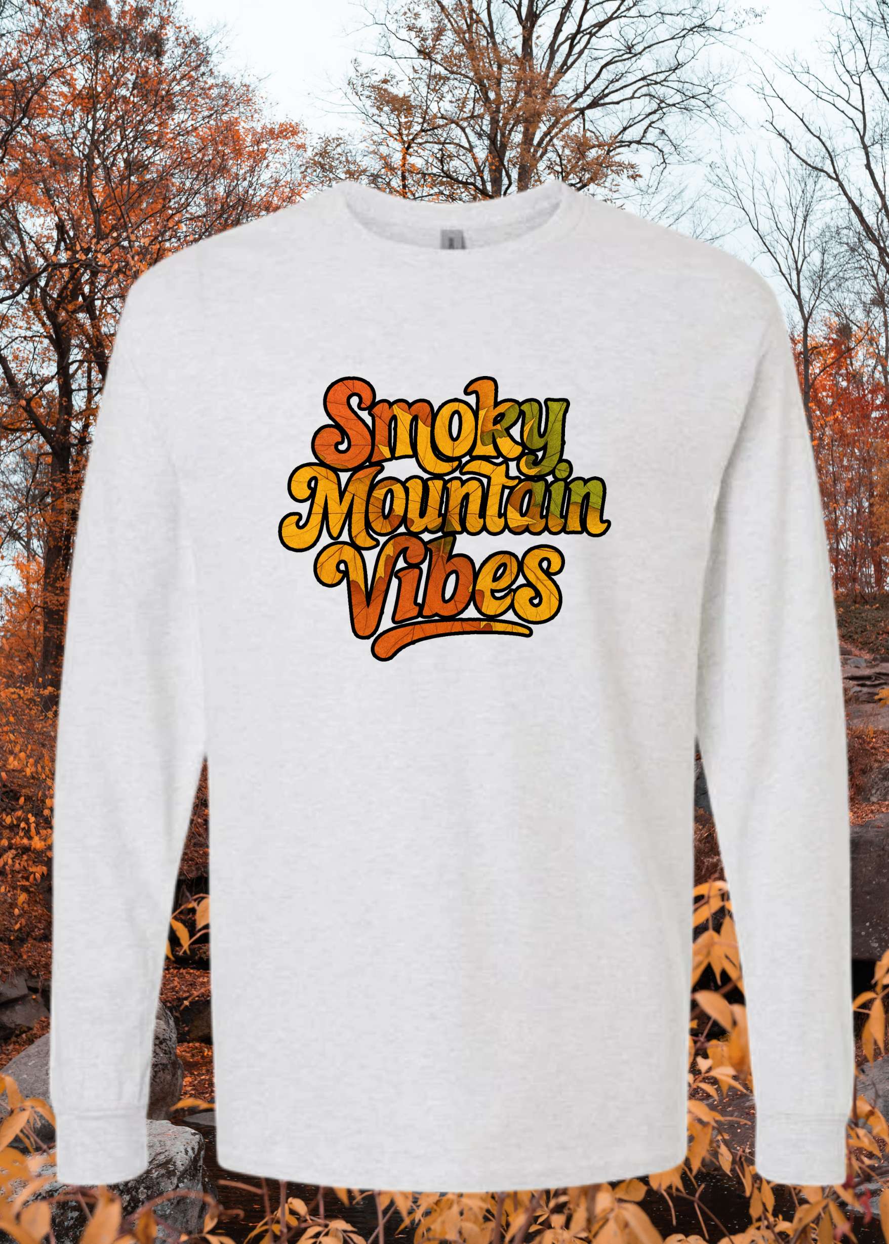 Fall Leaves in the Smokies Mountains long sleeve - Smoky Mountain Vibes
