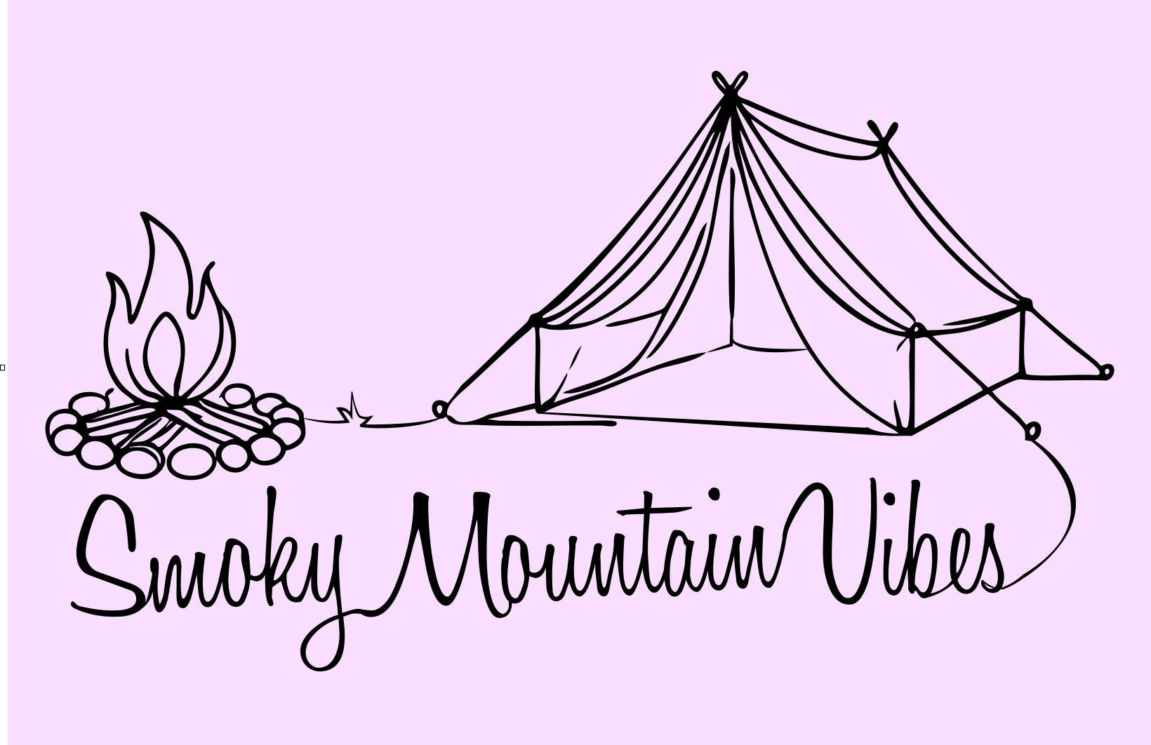 Smoky Mountain Vibes Line Art