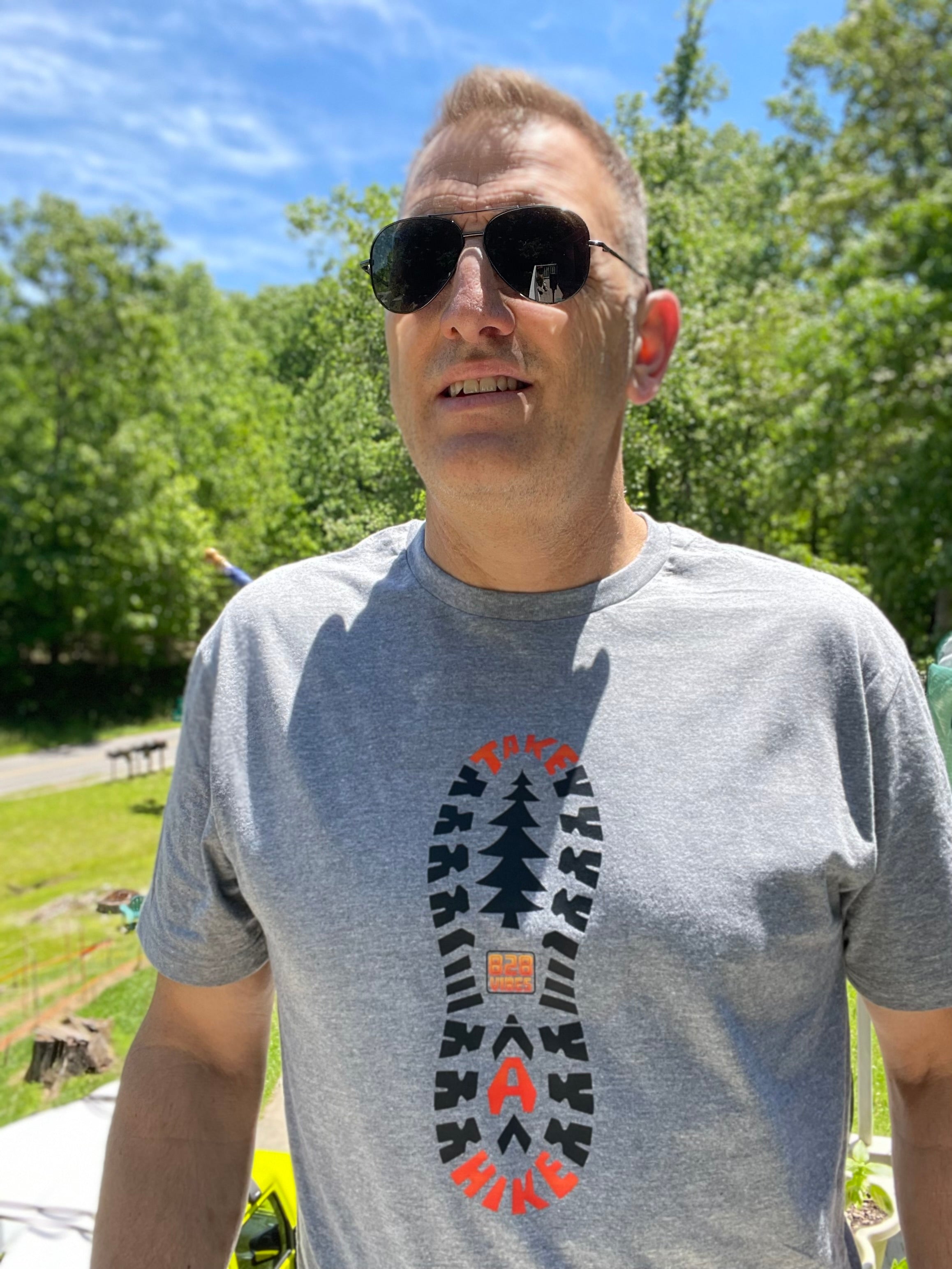 Take A Hike - heather gray short sleeve