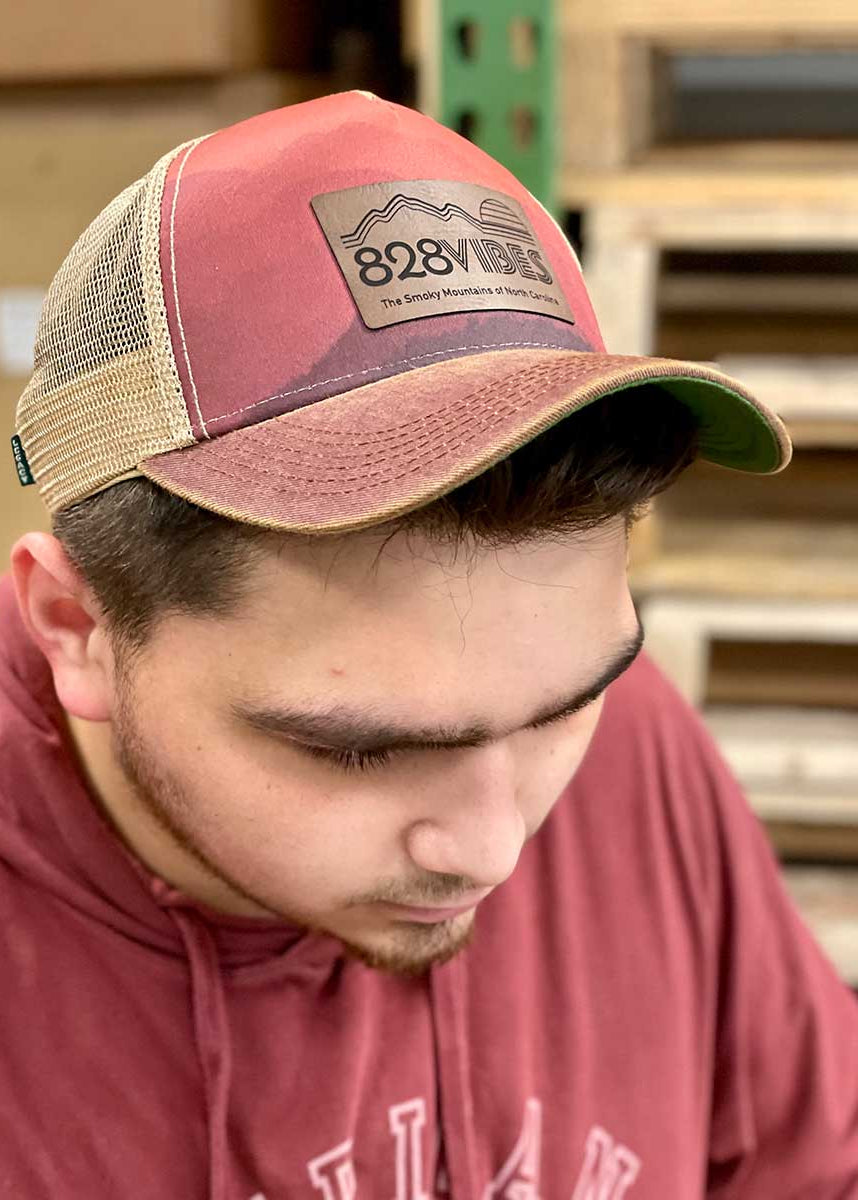 828Vibes Smoky Mountain Sunset Five-Panel Trucker Hat