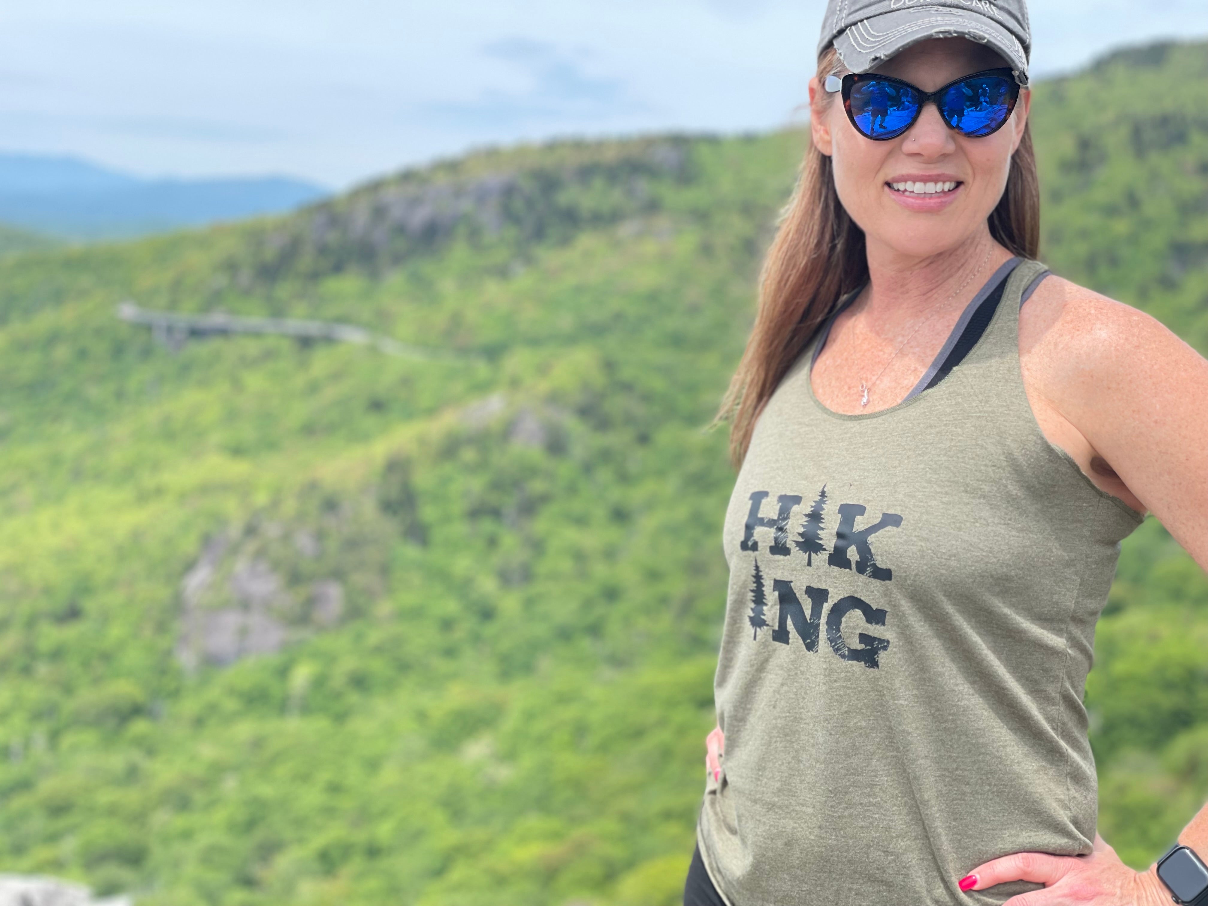 HIKING - racer back tank top military green