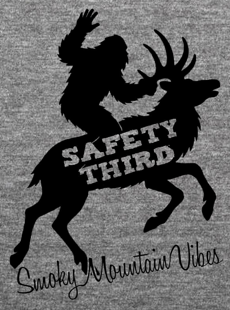 Safety Third - Bigfoot and Elk - sleeveless heather gray