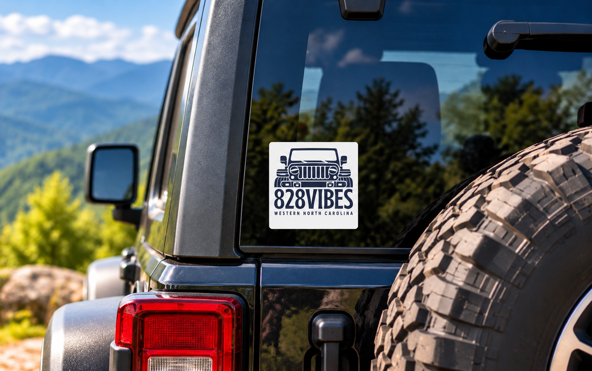 Jeep Wrangler 828Vibes 3" Square Sticker