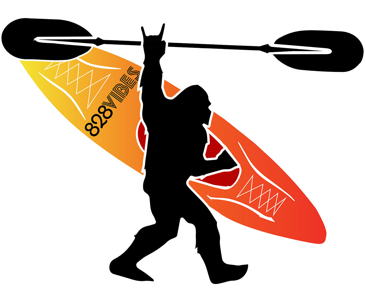 Bigfoot and a Kayak Hoodie - Gildan G185 Adult Heavy Blend