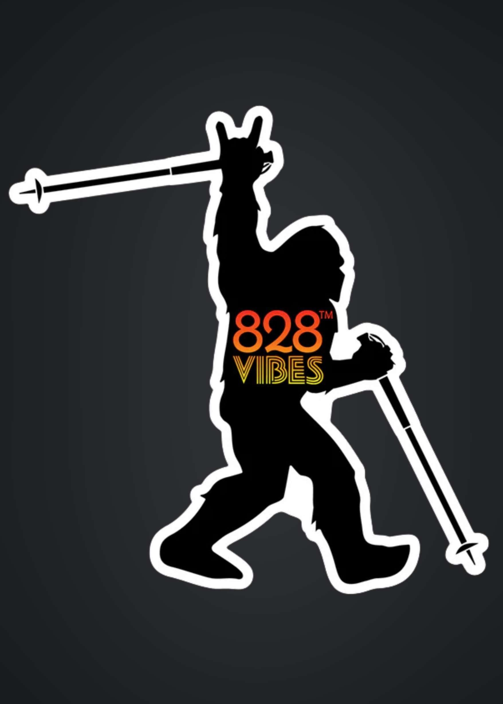 Bigfoot Hiker Sticker 5" tall