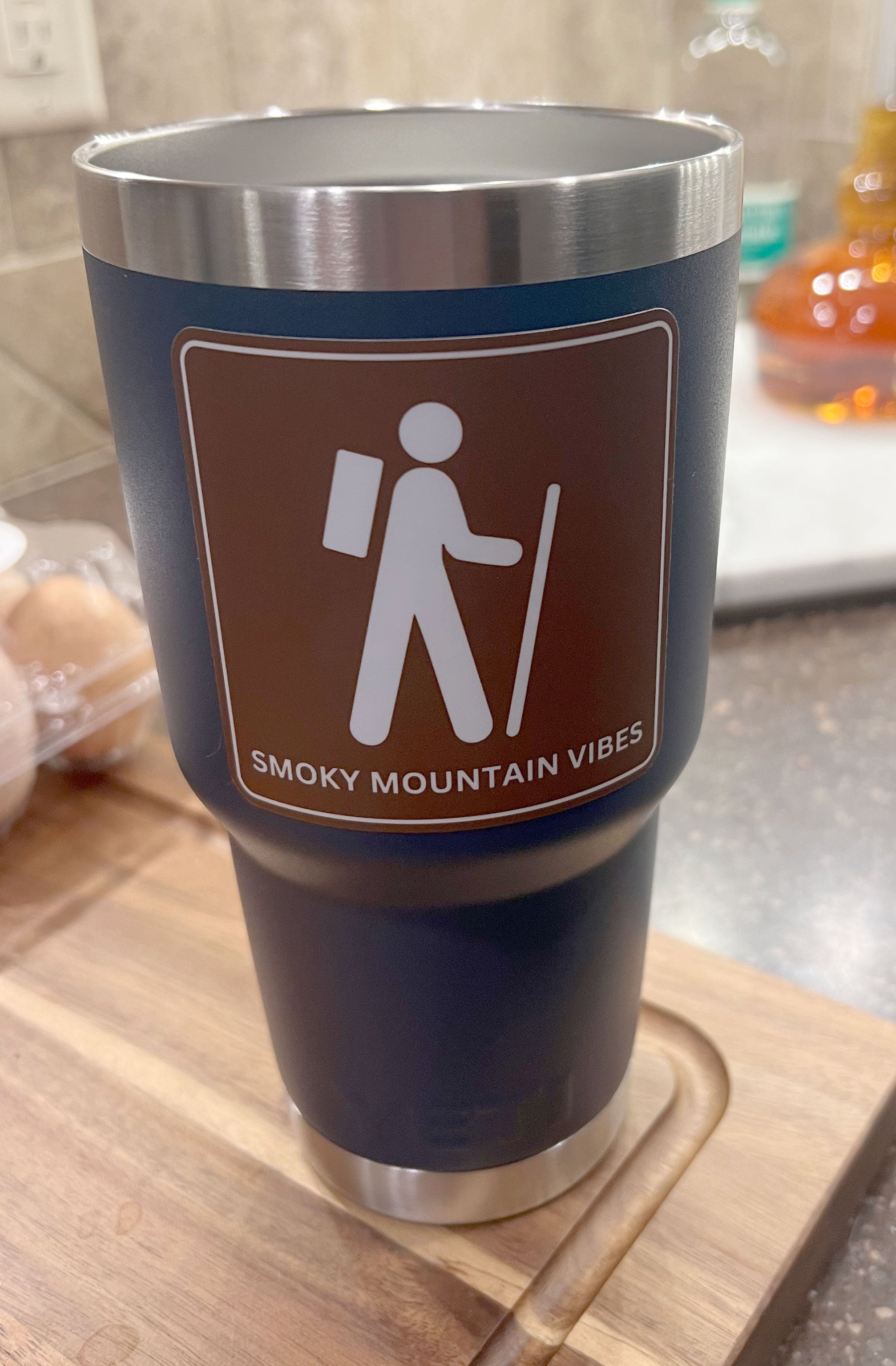 Hiking - Smoky Mountain Vibes 3x3 in sticker