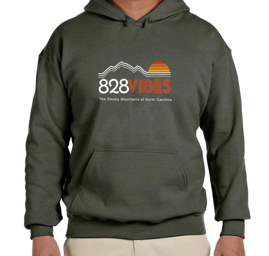 828 Vibes Logo Hoodie - Gildan G185 Adult Heavy Blend828 Vibes Hoodie
