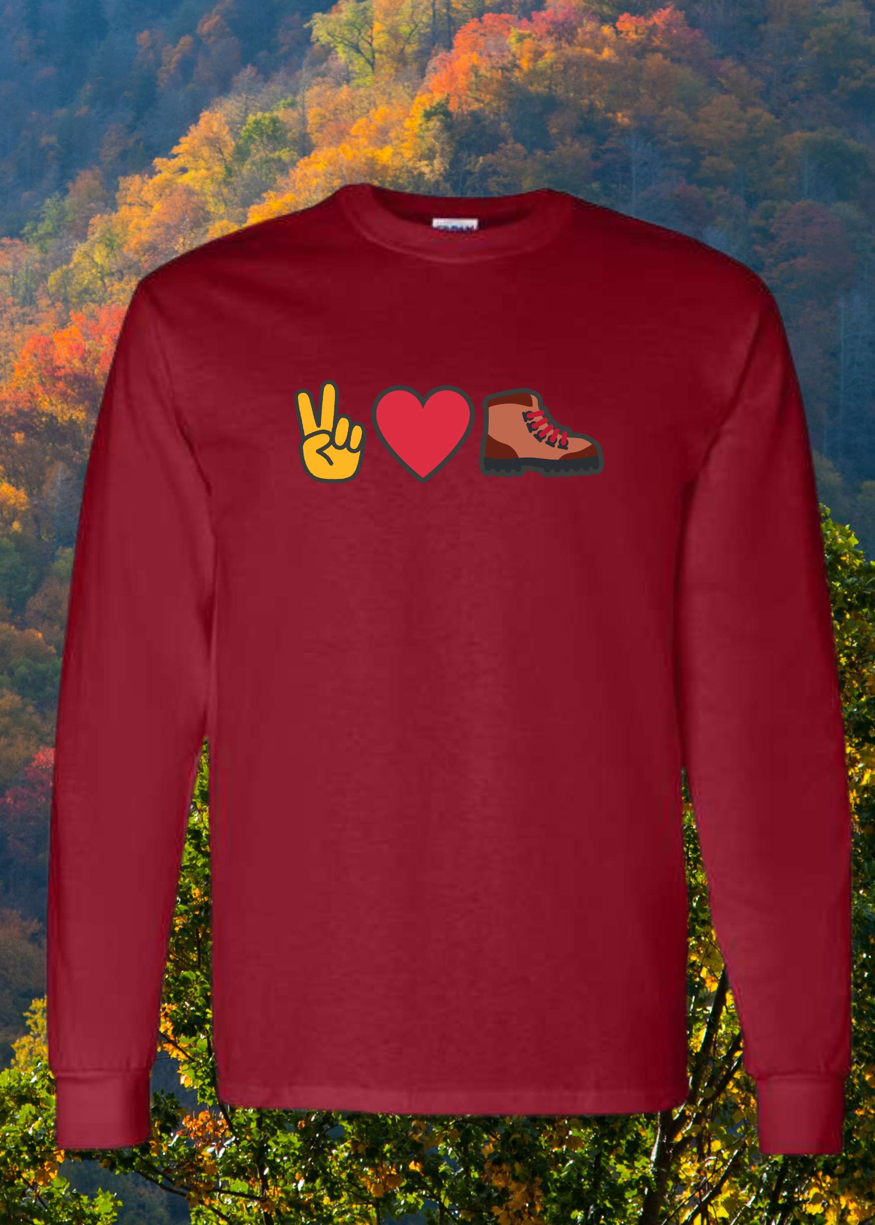 Peace Love and Hiking Long Sleeve - Smoky Mountain Vibes