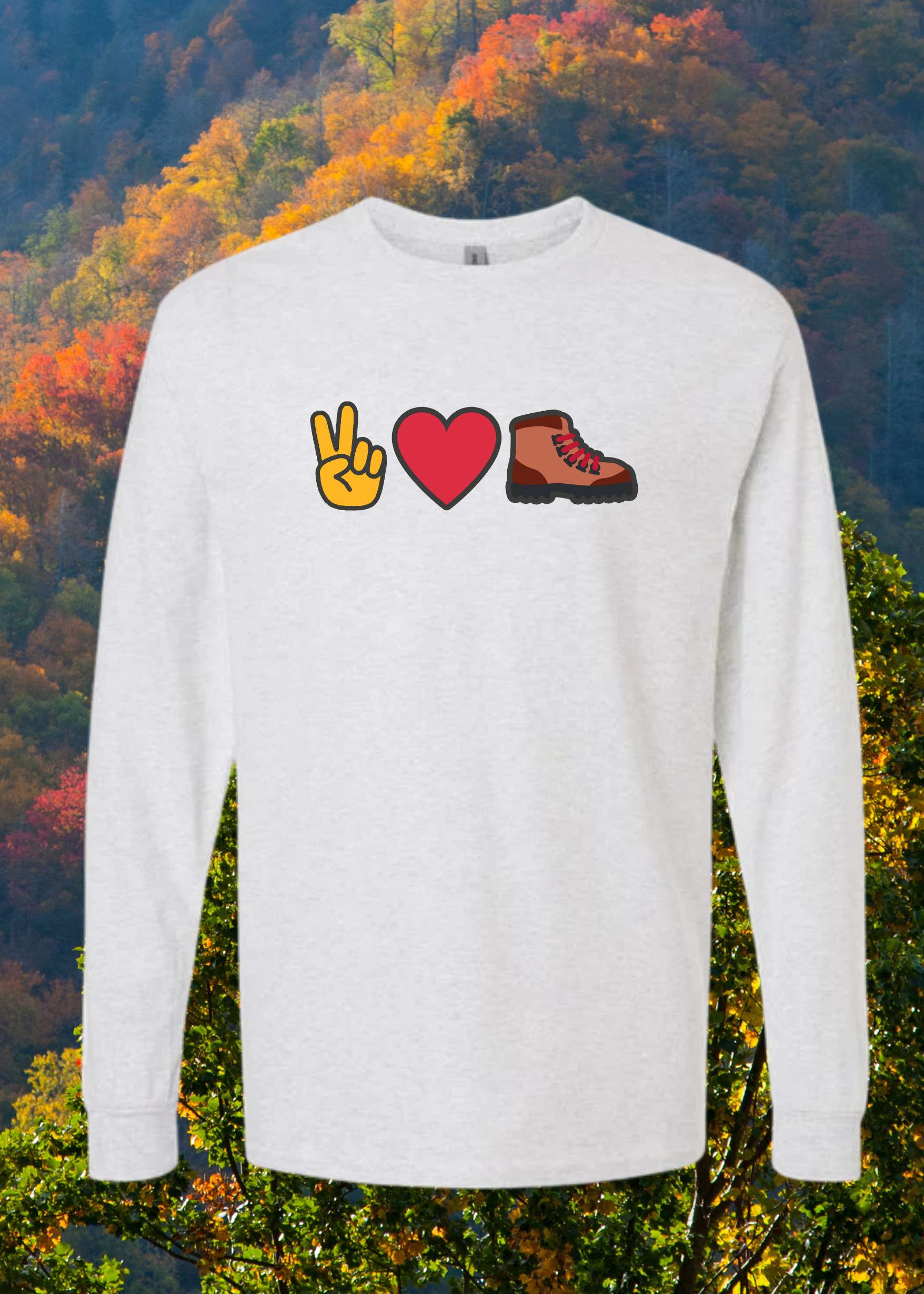 Peace Love and Hiking Long Sleeve - Smoky Mountain Vibes
