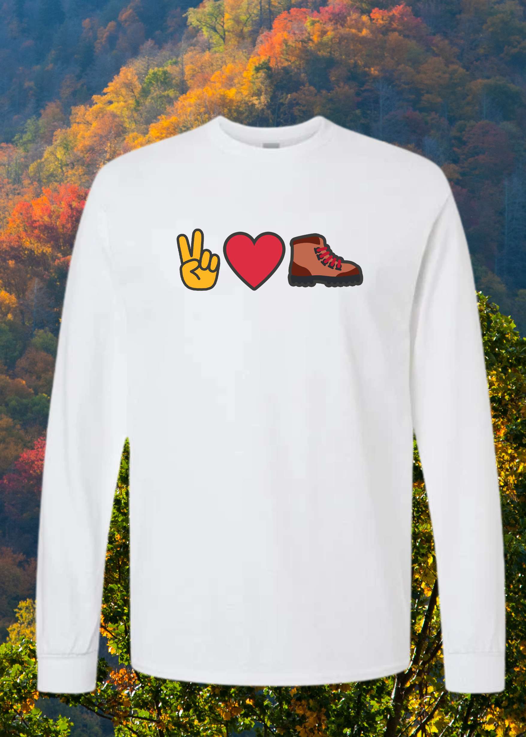 Peace Love and Hiking Long Sleeve - Smoky Mountain Vibes