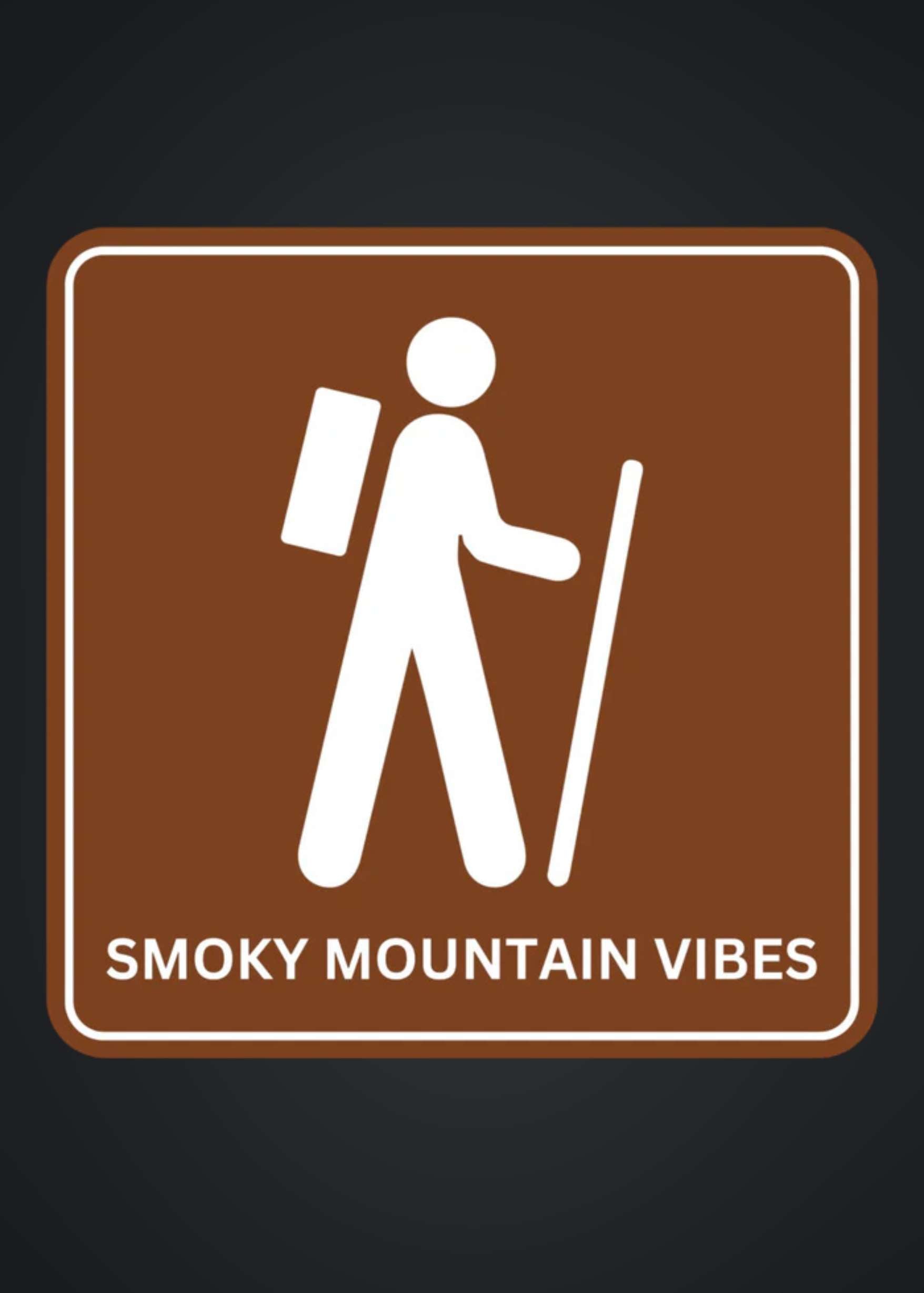Hiking - Smoky Mountain Vibes 3x3 in sticker